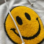 Smiley Face Hoodie White Size M Photo 2
