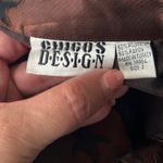 Vtg 90s Chico's Design Tunic Button Top Sz 2 Boho Sheer Burnout Whimsigoth Art Brown Photo 8