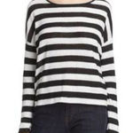 Eileen Fisher  striped scoopneck relaxed‎ light weight sweater Large Photo 0