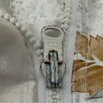 Vintage 1990s Floral Reversible Satin Full Zip Women's Jacket Size Large Red Photo 4