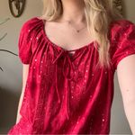 Dress Barn Red Sequins Top Photo 7