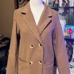 Boohoo  Classic Tan Double-Breasted Coat size Small made in Italy Photo 1