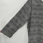 Garnet Hill Silk Dress Black Medallion Print Shift Long Sleeve Lined Size 12 Photo 3