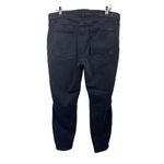 7FAMK The Ankle Skinny Black Jeans Gold Chain Trim Size 33 Photo 4