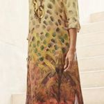 Soft Surroundings  Boho Midi Dress Pockets Jungle Print XL Photo 1