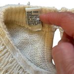 Valerie Stevens  Vintage Sweater Cream Wool Pearl Beaded Fringe Neckline Small Photo 7