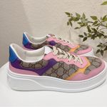 Gucci Authentic GG Supreme Monogram Perforated Womens Platform 55mm Sneaker 41 Photo 5