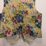 Vintage Floral Vest Eccentric Lace Embellished Crochet Heart Butter Yellow Retro Size XL Photo 11