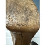 barney's new york Women's Size 8 Sandals Wooden Heels Tan Ankle Strap Shoes Italy Photo 9