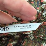 ZARA  Sheer Beaded Floral Ruffled Top Blouse M Photo 14