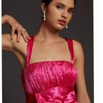 Anthropologie Maeve Bow-Tie Satin Mini Dress Photo 2