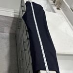 Theory  Dark Blue Pinstripe, Wool, Wide-Leg Pants Photo 7