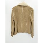 Tribal Womens Y2K 90s Suede Jacket Tan Full Zip Boho Sherpa Lined Size M Brown Size M Photo 1