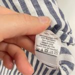 Madewell  Blue and White Tie Front 3/4 Sleeve Shirt- size‎ M Photo 1