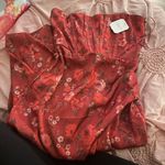 Altar'd State NWT Altar’d State Red Ruth Corset Satin Maxi Dress. Size XL Photo 8