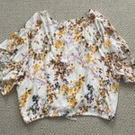Abound LAST CALL  Floral Tie Front Crop Top Ivory XXL Photo 5