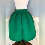Retro Repro Vintage Look Green Full Box Pleat Midi Skirt Size M Photo 3