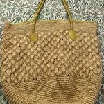 Cleobella Extra Large Woven, Leather Strap Beach Bag Photo 1