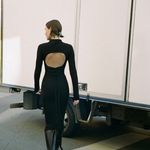 ZARA nwt ribbed cut out maxi turtleneck maxi knitted dress Photo 1