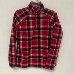 Eddie Bauer  Half Zip Fleece Sweatshirt Plaid Photo 0