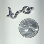 Vintage Silver Tone Hook Design Retro Boho Brooch Photo 1