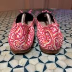 EUC J McLaughlin Mercer Ballet Flats Pink Floral Pattern Bow Accent Women's 8.5 Photo 2