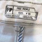 Free People Logan Denim Shorts in Optic White size 29 Photo 3