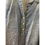 Cloth & Stone Anthropologie Denim Chambray V Neck Popover Shirt Blouse Size M Photo 2