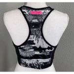 Betsey Johnson Stripe Floral Design Performance Crop Top Sports Bra Photo 5