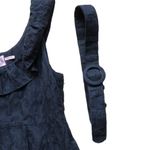 Juicy Couture Vintage Y2K  Black Embroidered Cotton Ruffle Shift Dress Photo 4