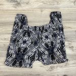 DNA Couture Black & White Aztec Print Women’s Drawstring Elastic Pantlegs Size M Photo 4