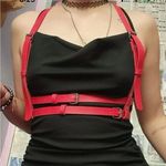 Red Underbust Double Harness Belt New Photo 6