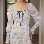 SIMPLE RETRO MILA ELEGANT SQUARE NECK CONTRAST PRINT DRESS SIZE S Photo 6