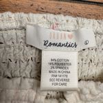 Urban Romantics White Eyelet Smocked Puff Sleeve Crop Top Shirt Women's Size L Photo 2