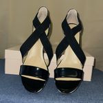 BCBGeneration zebra platform heels with elastic criss-cross straps Photo 4