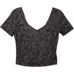 Lululemon  Align T-Shirt Hideaway Camo Deep Coal Cropped Short Sleeve Size 4 Photo 10