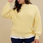 Aerie NWT  Hits the Spot Mockneck Sweater Size Large NEW YELLOW Photo 0