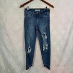 Kancan‎ Nala Mid Rise Distressed Ankle Skinny Jeans KC11122 Size 24 Blue Photo 3