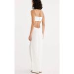 Rumer Avalon Ring White 100% Linen Lightweight Maxi Dress Womens‎ size S Photo 2