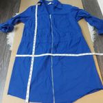 MICHAEL Michael Kors Front Zip Plus Size Shirt Dress Dopamine Classic Minimalist Blue Photo 3