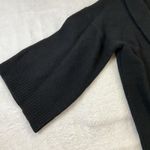 DKNY Pure Black Wrap Cardigan Lambs Wool Cashmere Women’s Small Bell Sleeve Lux Photo 10
