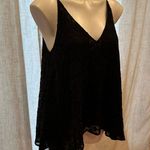 Club Monaco  Black Strappy Tank sz M Boho embroidered lace drape tank Photo 3