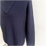 COS Navy Blue Snap Button Turtleneck Wool Blend Jumper Sweater Woman EU/US Small Photo 5