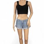 Hudson Jeans Hampton Cuff Short 26 Lightweight Blue Denim Folded Cuff Low-rise Photo 3