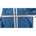 Suzanne Betro Weekend Shirt 3XL Blue Denim Crochet Lace Western Cottage Top Photo 5