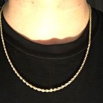 Real 14k Hollow Gold Rope Chain 22in 3mm Photo 0