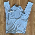 Wilfred Free  Leila Jumpsuit Dune Blue Medium High Neck Open Back Yoga Onesie Photo 8