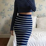 Mango Matching Set Blue Stripes Photo 0