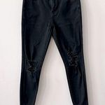 American Eagle AEO  The Dream Jean Hi Rise Ripped Jeggings Black Size 4 SHORT Photo 0