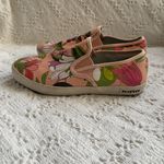 Seavees  Pink and Green Floral Canvas Sneakers Photo 7